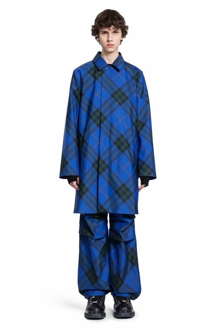 BURBERRY Mid-length Check Car Coat