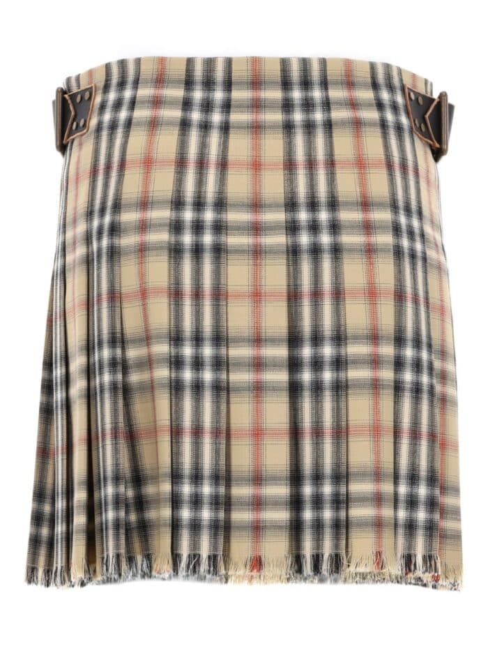 Burberry MINIGONNA KILT IN LANA CHECK
