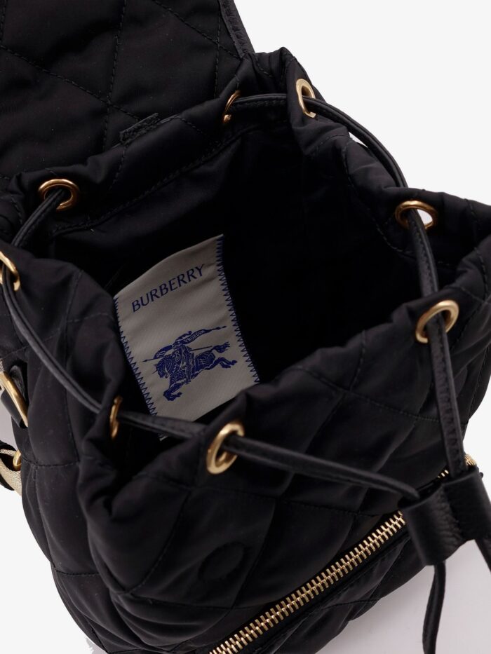 Burberry Nylon Backpack With Leather Logo Patch