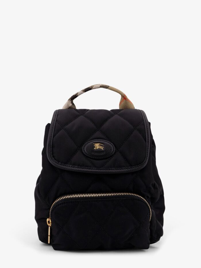 Burberry Nylon Backpack With Leather Logo Patch