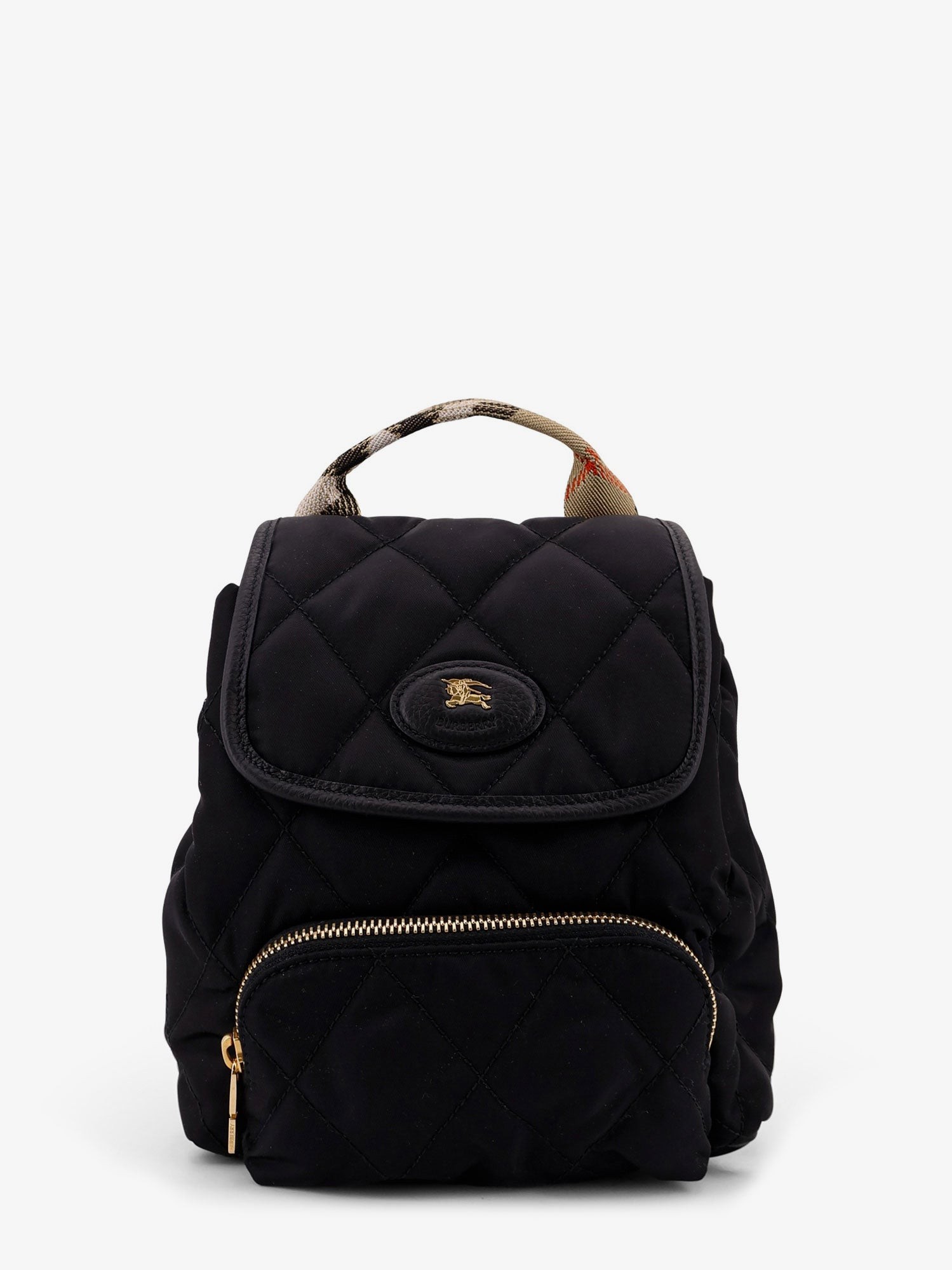 Burberry Nylon Backpack With Leather Logo Patch