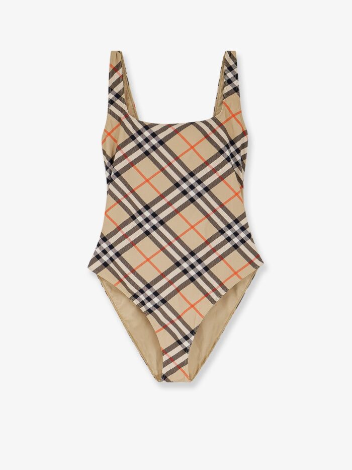 Burberry Nylon One-piece Swimsuit With Check Print