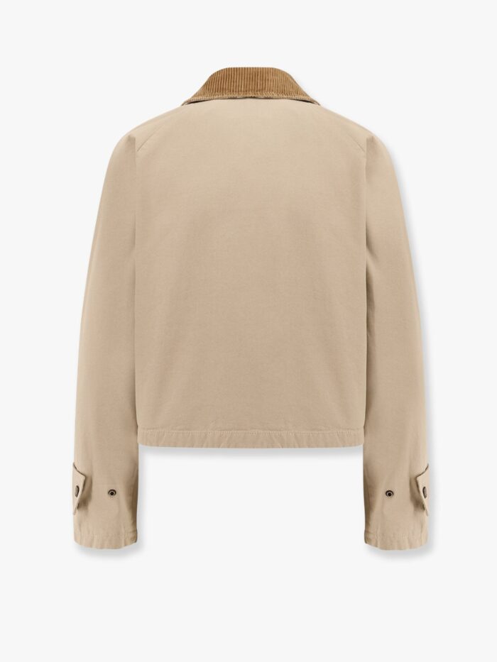 Burberry Organic Cotton Jacket With Check Lining