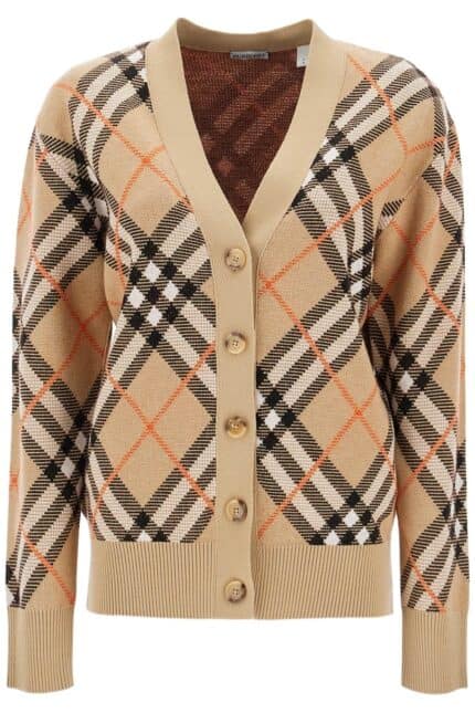 BURBERRY Oversized Tartan Cardigan