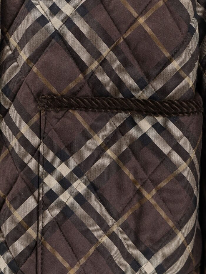 Burberry Padded Cotton Jacket With Check Pattern