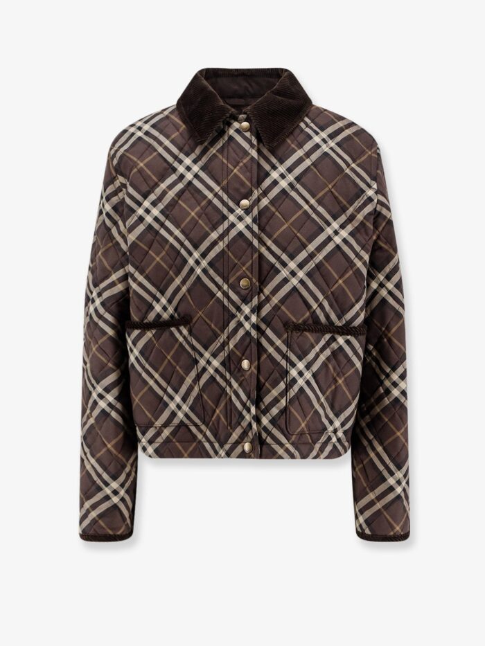 Burberry Padded Cotton Jacket With Check Pattern