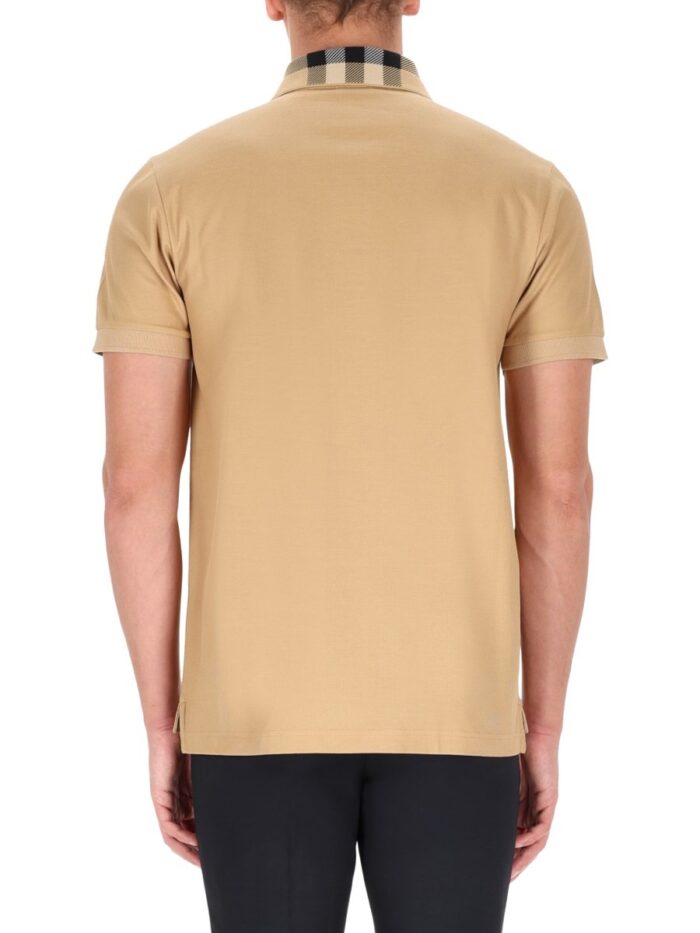Burberry POLO SHIRT WITH "CHECK" COLLAR