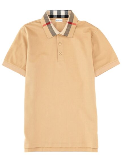 Burberry POLO SHIRT WITH "CHECK" COLLAR