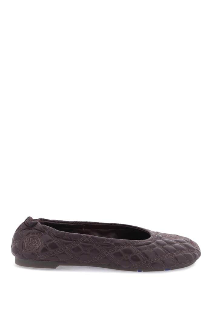 BURBERRY Quilted Leather Sadler Ballet Flats