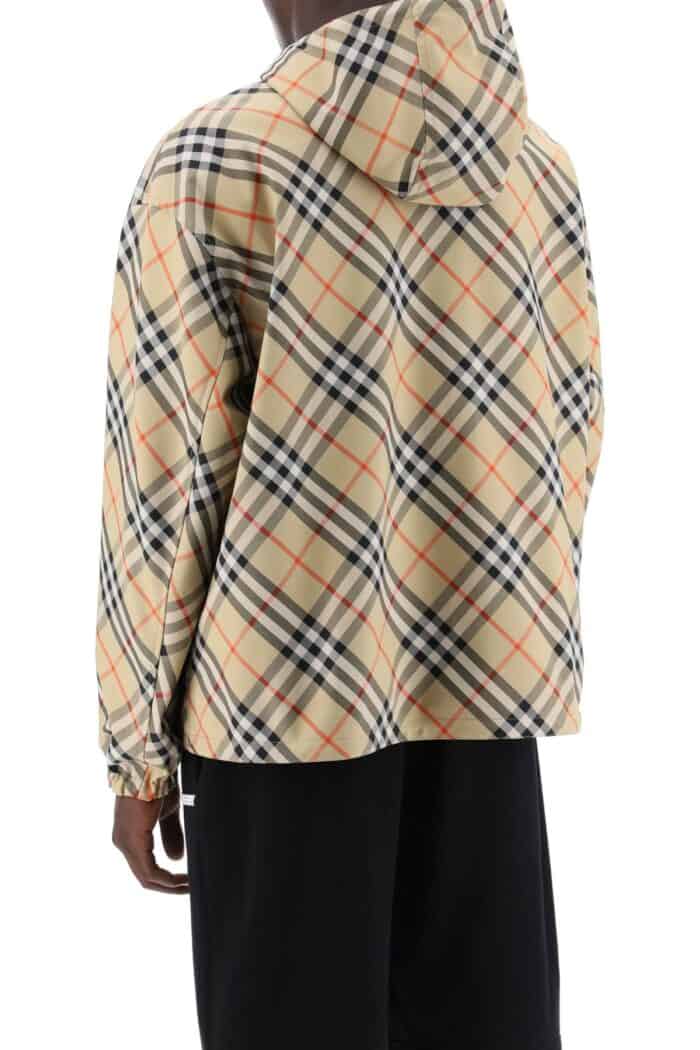 BURBERRY Reversible Check Hooded Jacket With