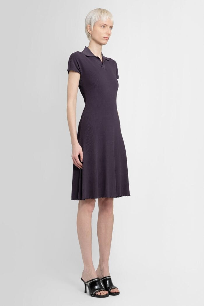 BURBERRY Ribbed Stretch Viscose Midi Dress