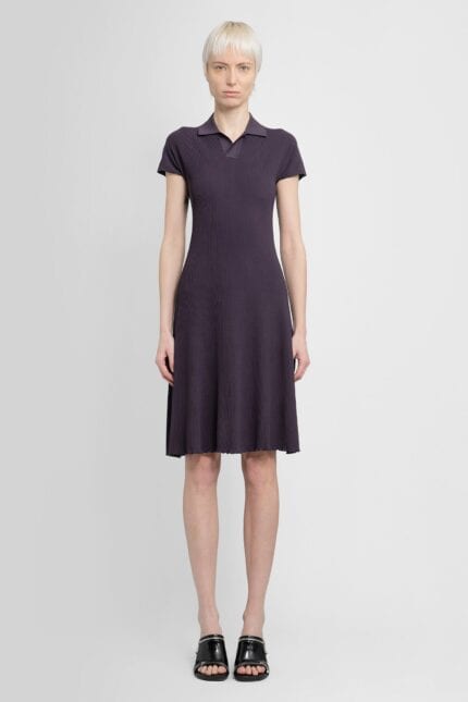 BURBERRY Ribbed Stretch Viscose Midi Dress