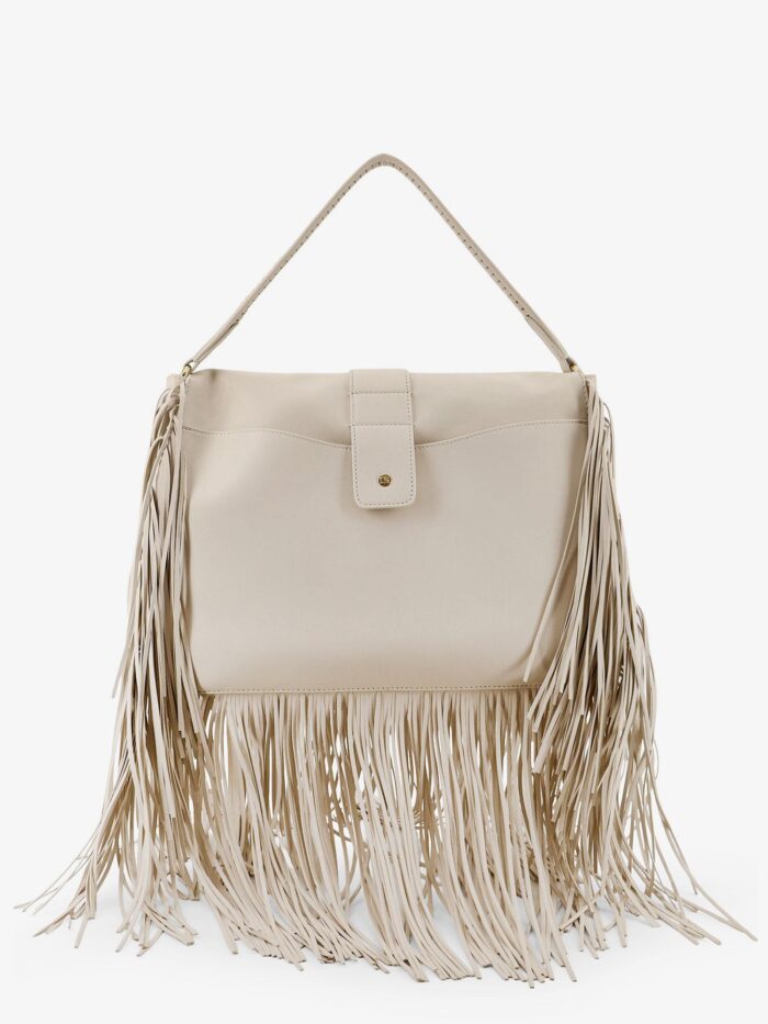 Burberry Rider Leather Handbag With Metal Equestrian Knit Logo