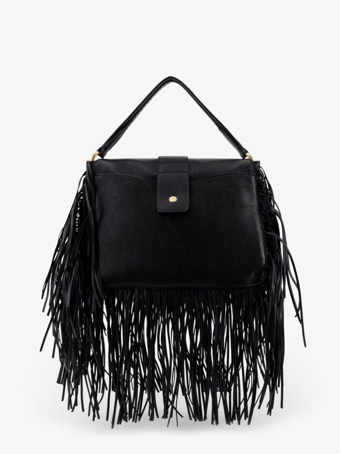 Burberry Rider Leather Shoulder Bag With Fringed Edges