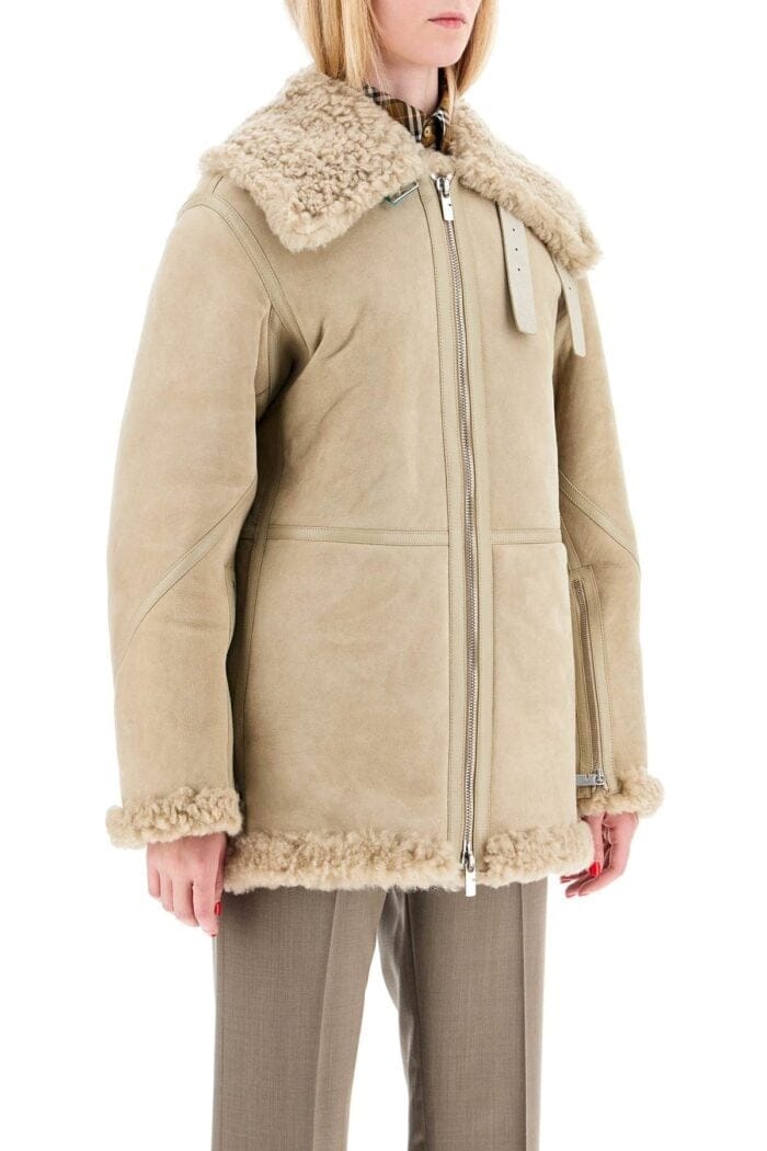 BURBERRY Shearling Aviator Jacket For