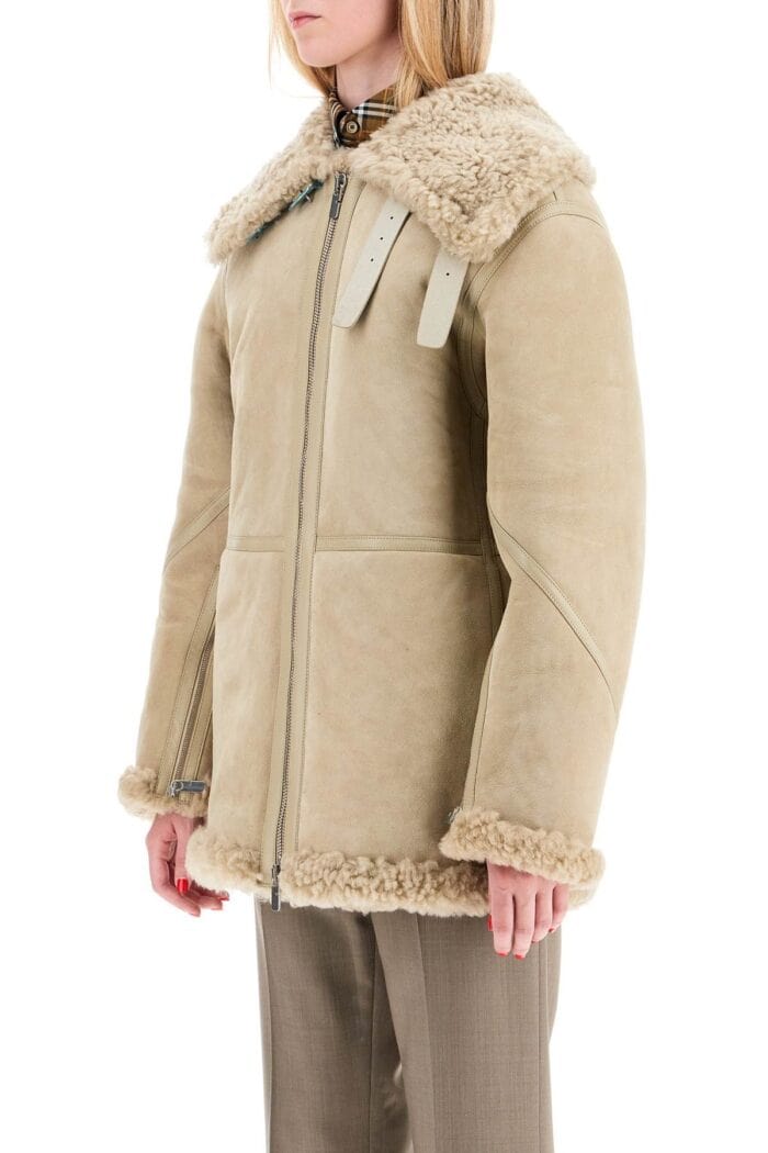 BURBERRY Shearling Aviator Jacket For