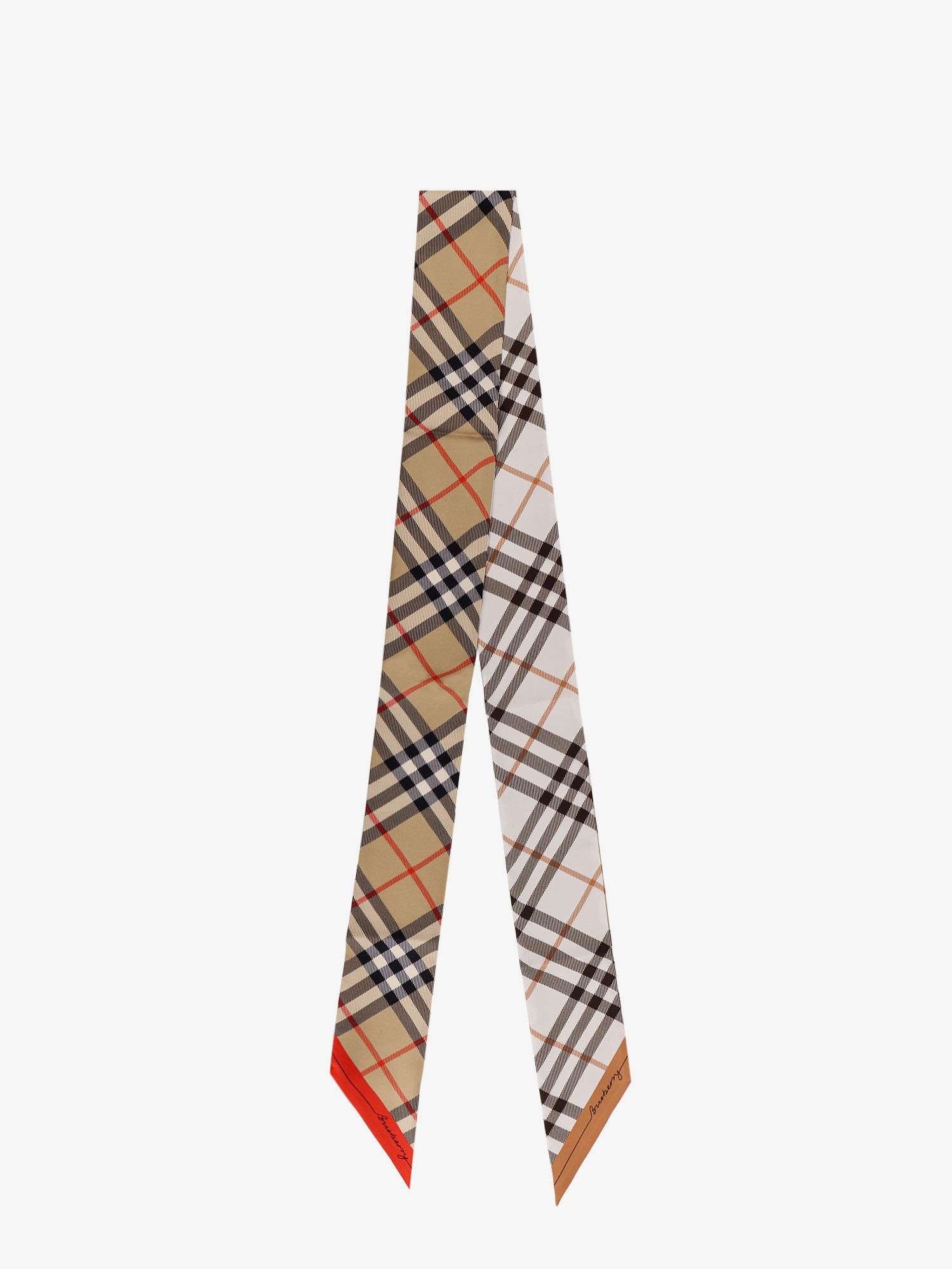 Burberry Silk Bandeau With Check Print