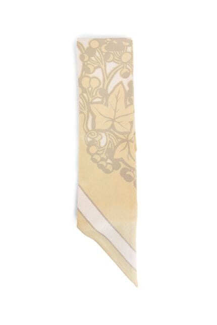 BURBERRY Skinny Ivy Silk Scarf