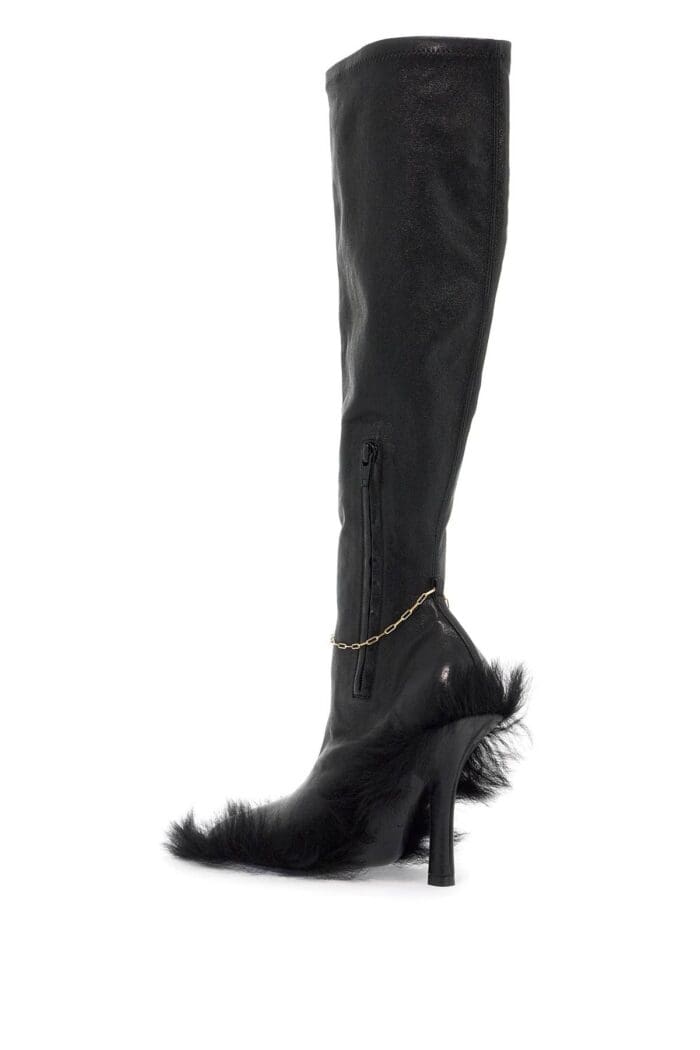 BURBERRY Slinky Leather High Legging Boots