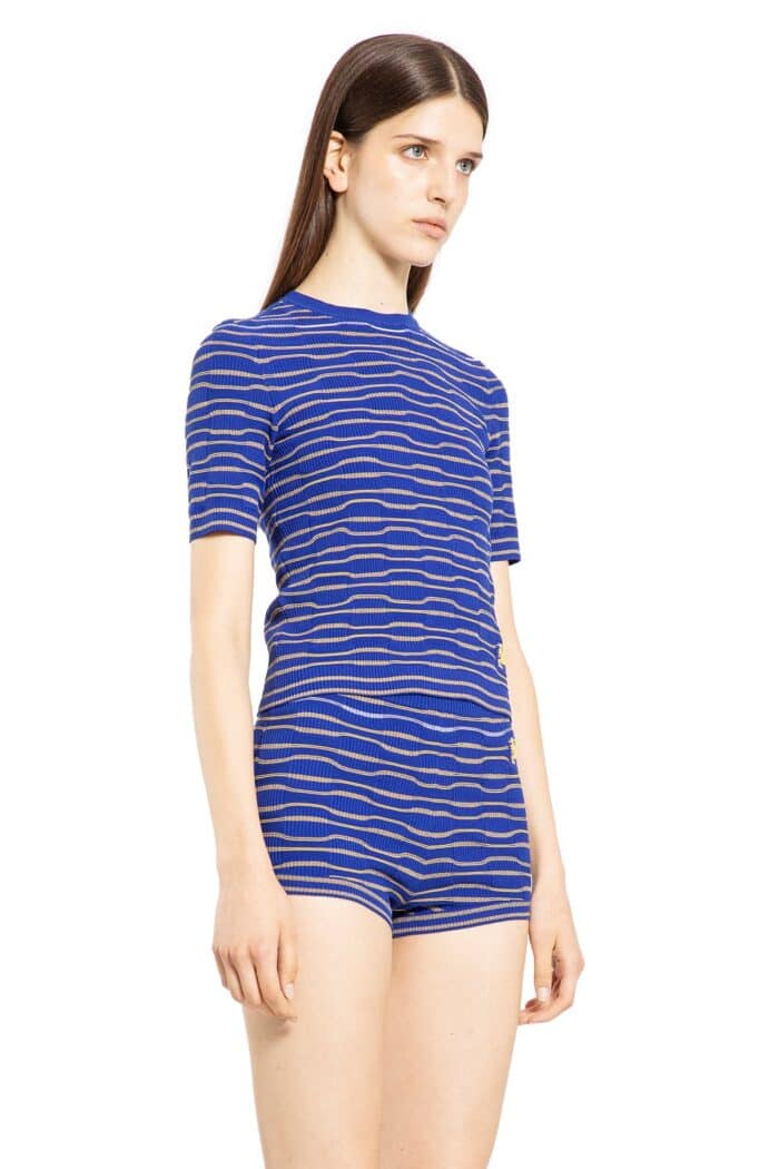 BURBERRY Striped Cotton Blend Top