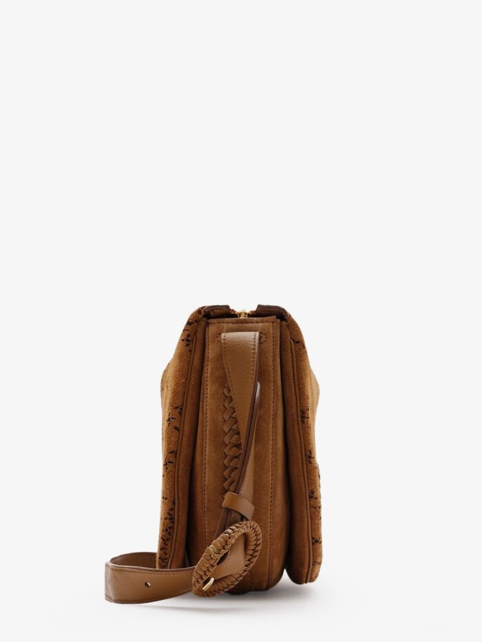 Burberry Tavistock Suede Crossbody Bag With Perforated Pattern