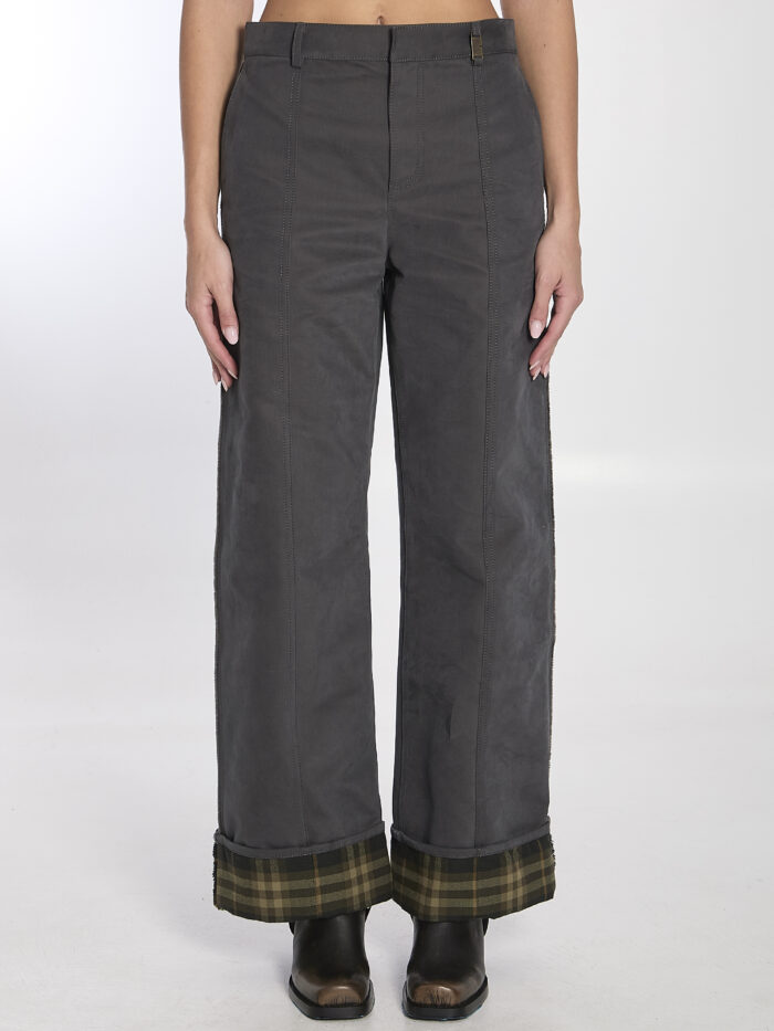 Burberry Trousers in cotton and nylon