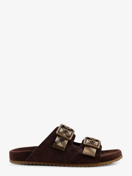 Burberry Urchin Suede And Synthetic Fabric Sandals