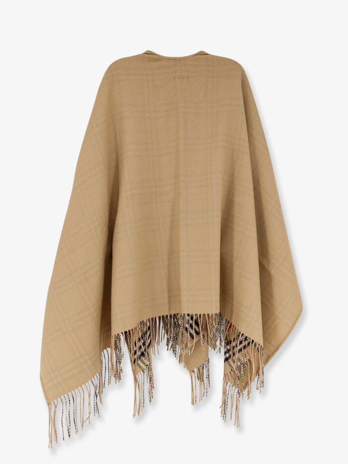 Burberry Wool Cape With Check Motif