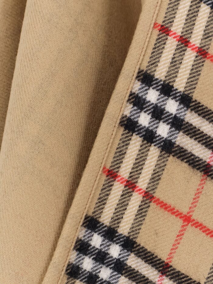 Burberry Wool Cape With Check Motif