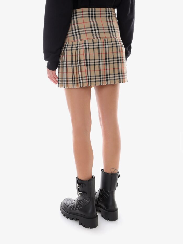 Burberry Wool Skirt With Iconic Print
