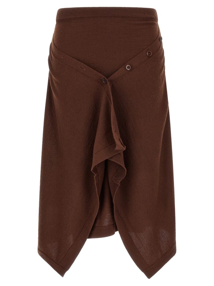 lemaire button asymmetrical skirt LEMAIRE Button Asymmetrical Skirt