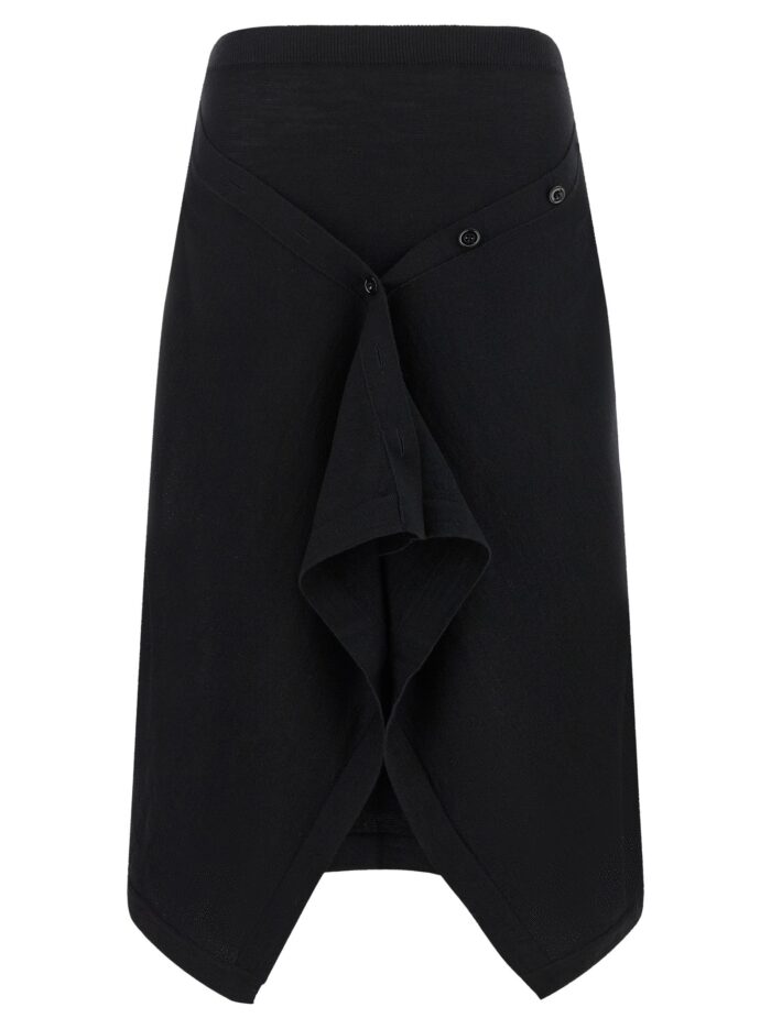 lemaire button asymmetrical skirt LEMAIRE Button Asymmetrical Skirt