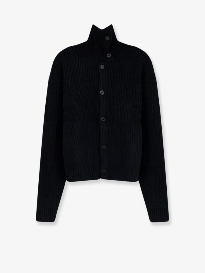 tonywack button up ribbed wool and cotton cardigan TONYWACK Button-Up Ribbed Wool And Cotton Cardigan