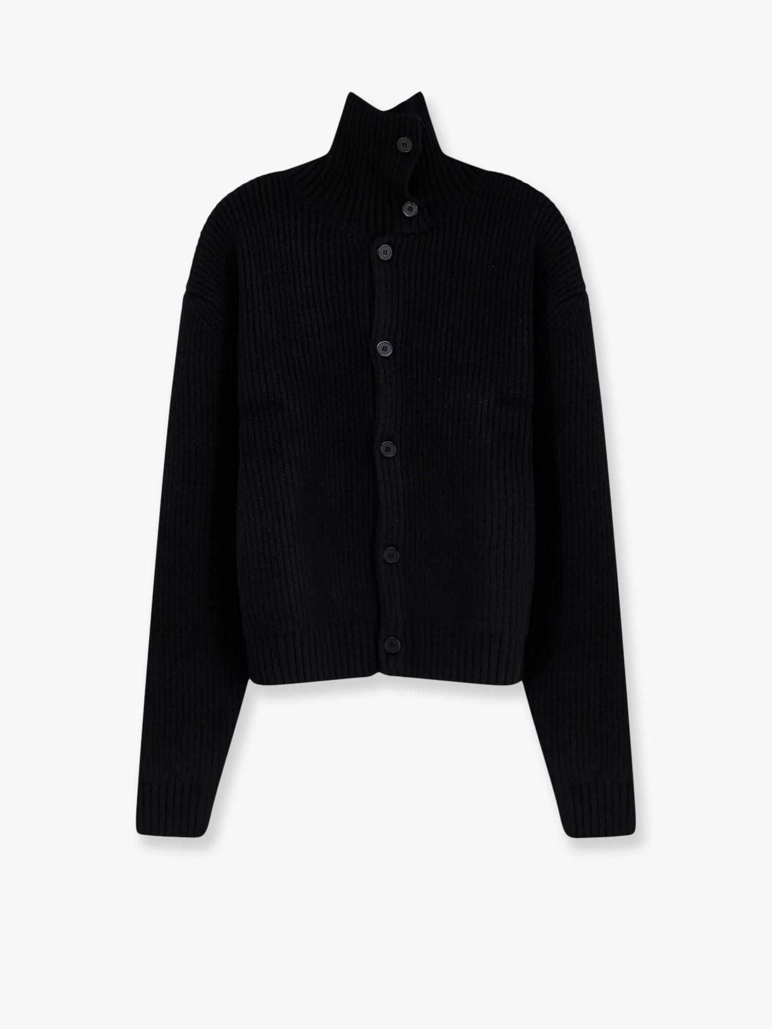 TONYWACK Button-Up Ribbed Wool And Cotton Cardigan