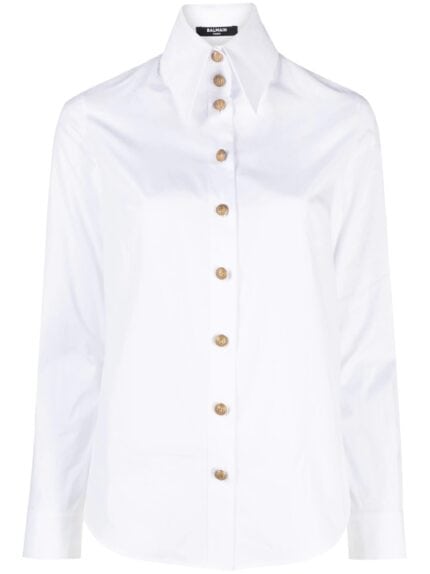 Buttoned Cotton Popeline Shirt