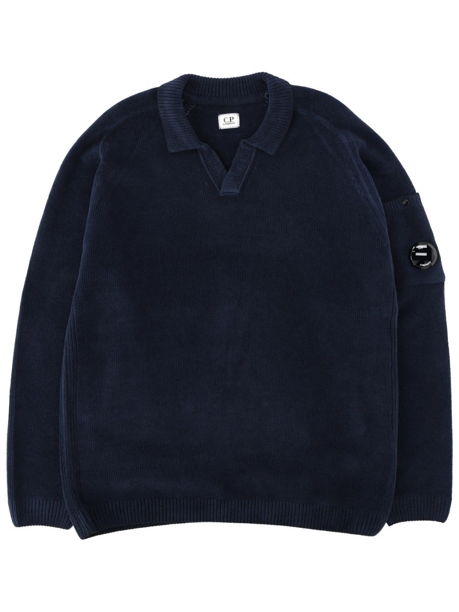 C.P. COMPANY COTTON KNIT POLO SHIRT
