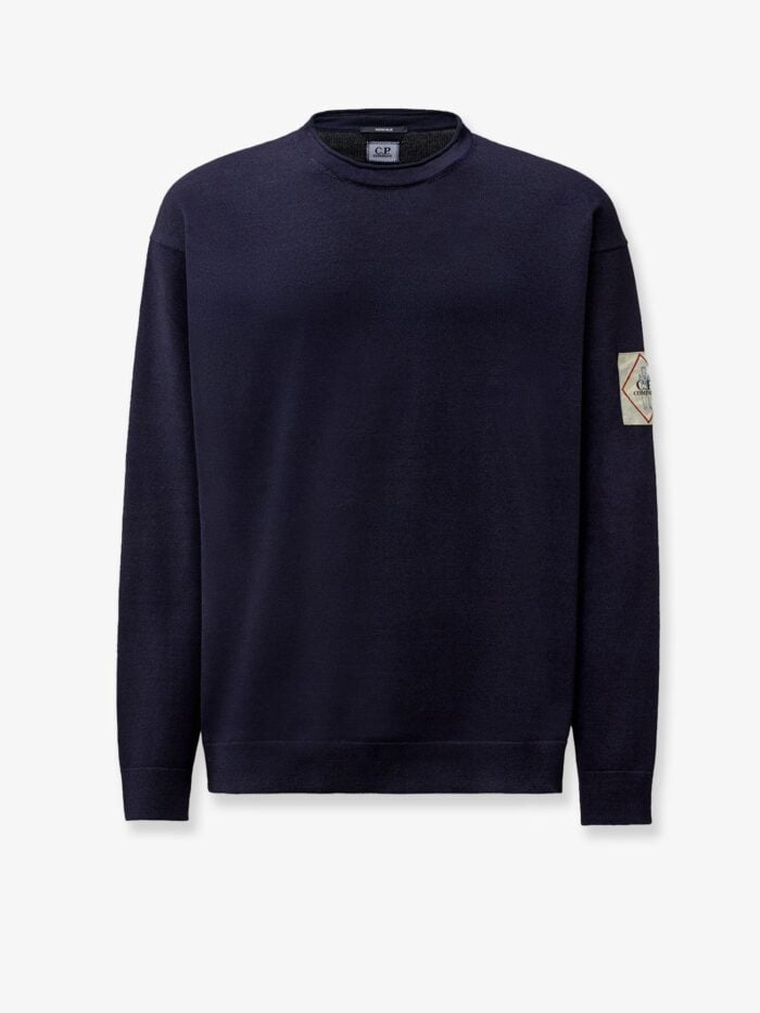 C.P.COMPANY Cotton Sweater With Logo Patch