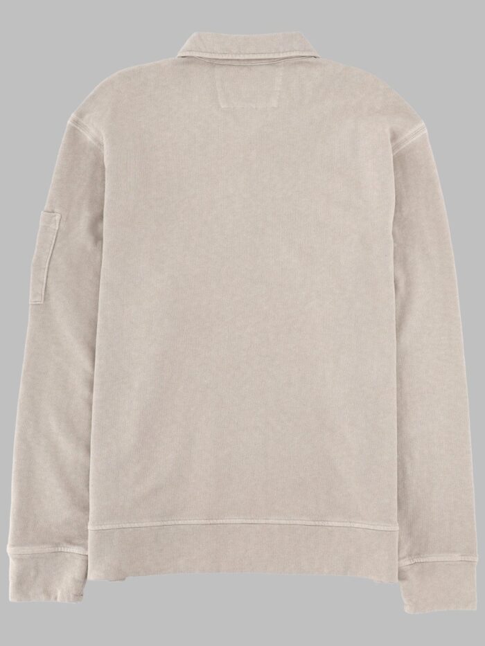 C.P. COMPANY FELPA CON COLLETTO POLO E ZIP