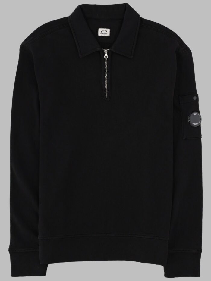 c.p. company felpa con colletto polo e zip C.P. COMPANY FELPA CON COLLETTO POLO E ZIP