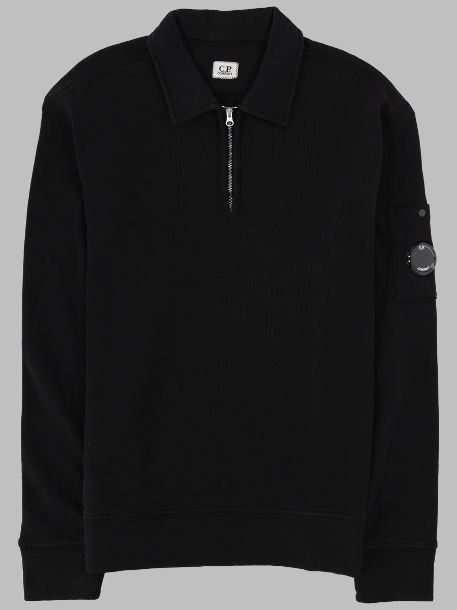C.P. COMPANY FELPA CON COLLETTO POLO E ZIP