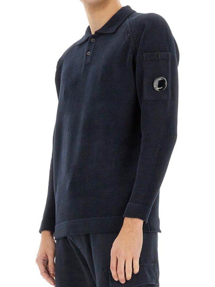 C.P. COMPANY KNITTED POLO.