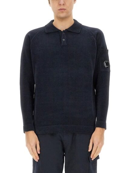 C.P. COMPANY KNITTED POLO.