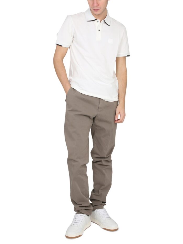 C.P. COMPANY POLO WITH LOGO PATCH