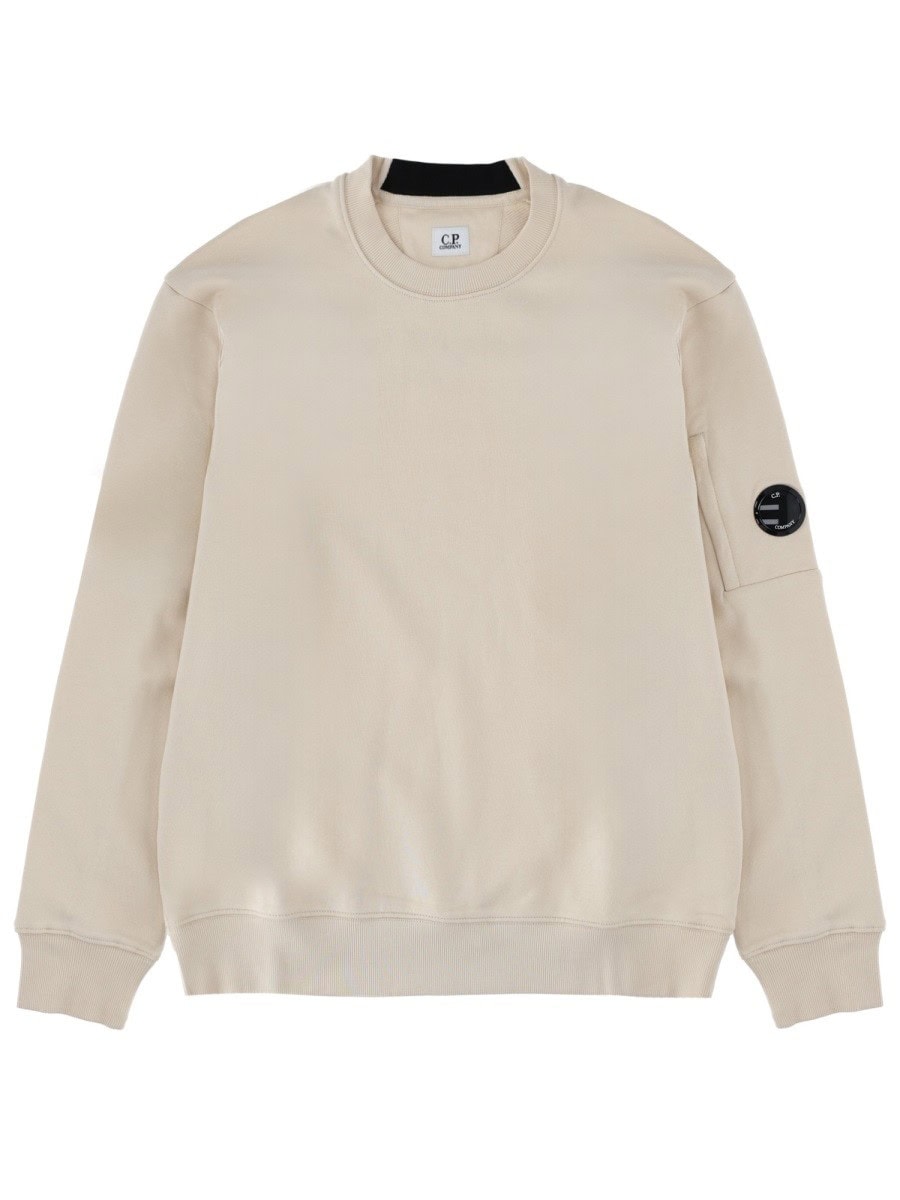 C.P. COMPANY SWEATSHIRT WITH LOGO PATCH