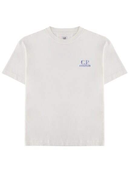 C.P. COMPANY T-SHIRT WITH LOGO AND PRINT