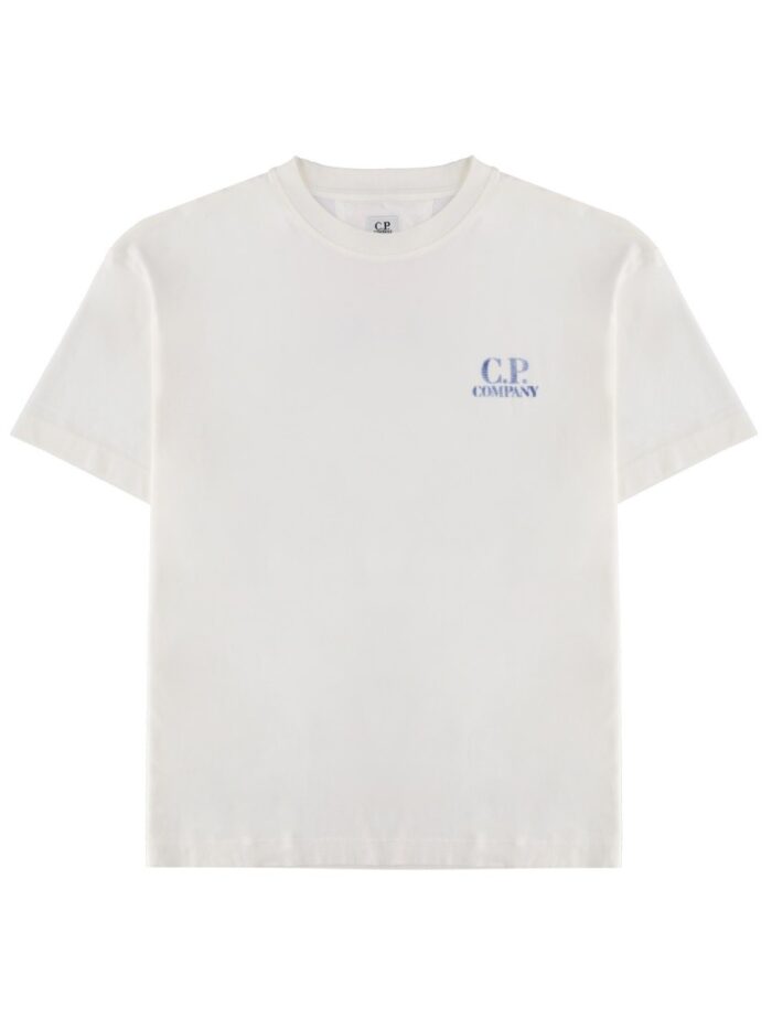 C.P. COMPANY T-SHIRT WITH LOGO AND PRINT