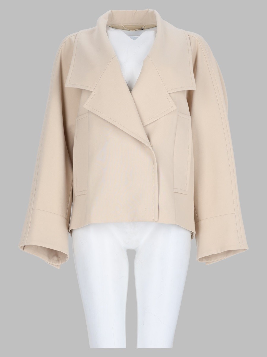 Sportmax Caban In Lana Tecnica