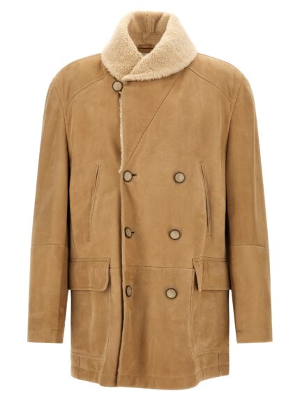 Brunello Cucinelli Caban Shearling Curly