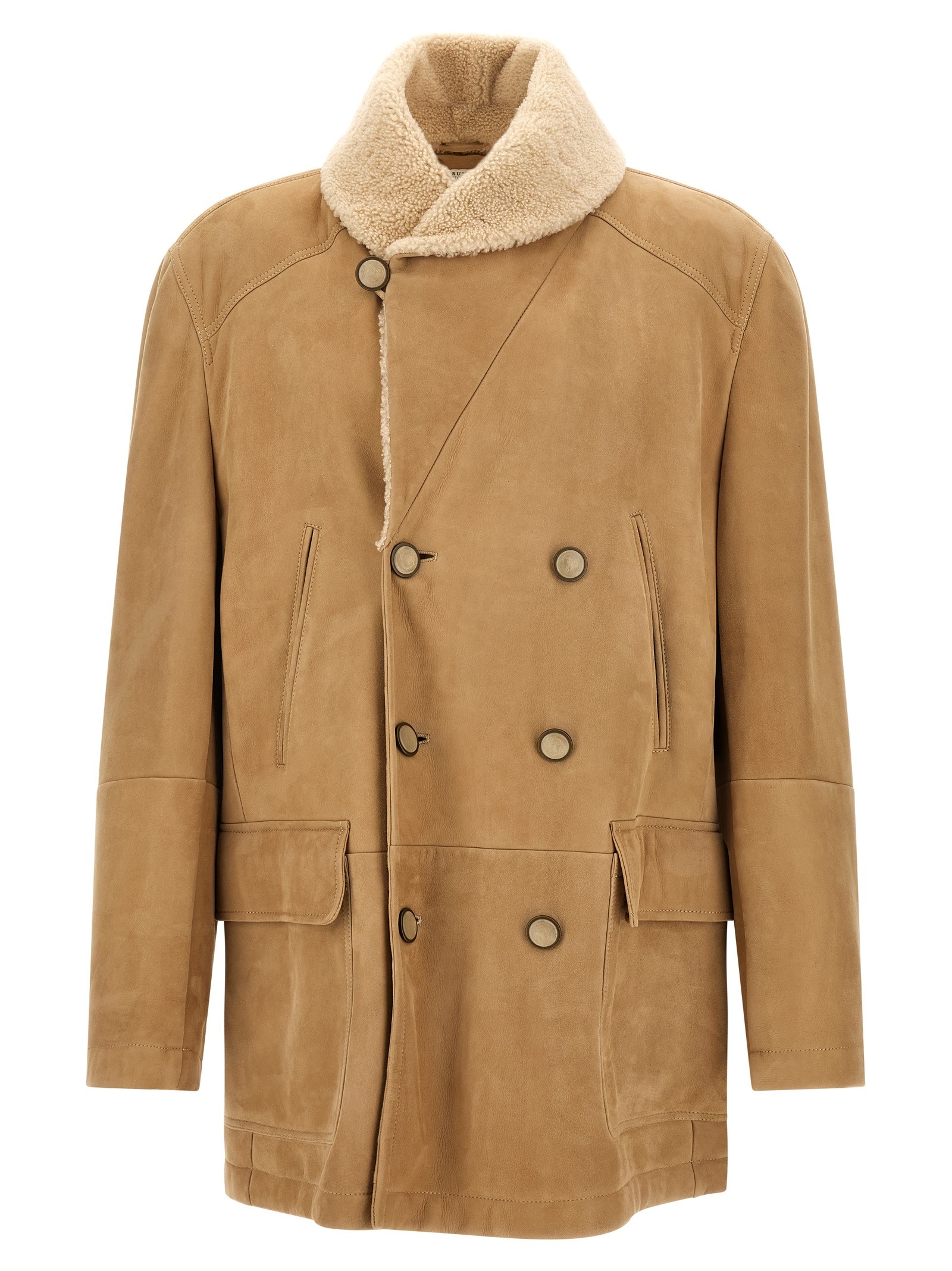 Brunello Cucinelli Caban Shearling Curly