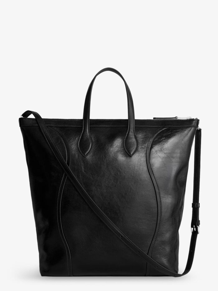 Celine Cabas Leather Shopping Bag With Front Logo